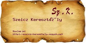 Szeicz Keresztély névjegykártya